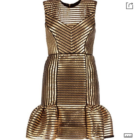 Maje | Dresses | Maje Metallic Gold Dress | Poshmark